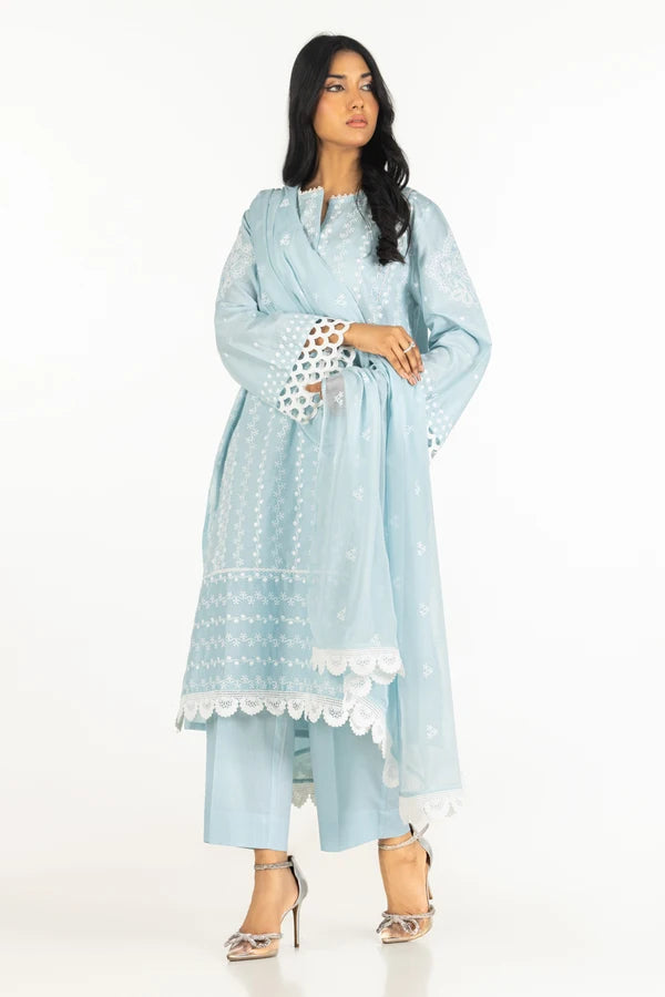 3PC Lawn Embroidered Suit IUSTKSD-602