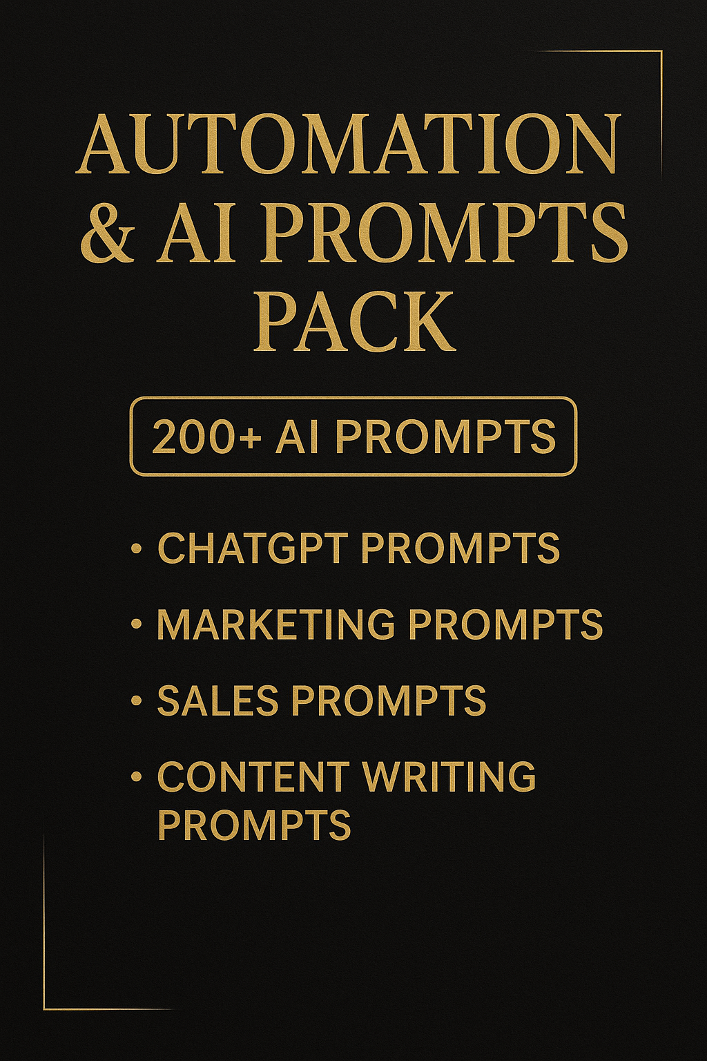 Automation & AI Prompts Pack (Digital Download)